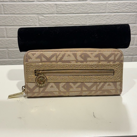 Anne Klein Beige and Gold Wallet - Picture 1 of 6